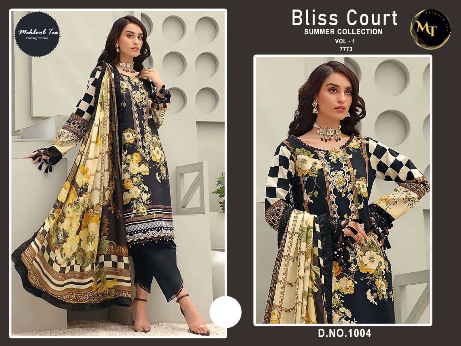 Mehboob tex bliss court hit collection no desgin 1004 
